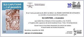 Invitación a la presentación del libro "Els caputxins... i el pessebre".