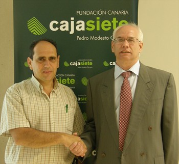 Ricardo Isidro, Coordinador de la Fundación, con Vicente Díaz, Presidente de la Asociación de Belenistas