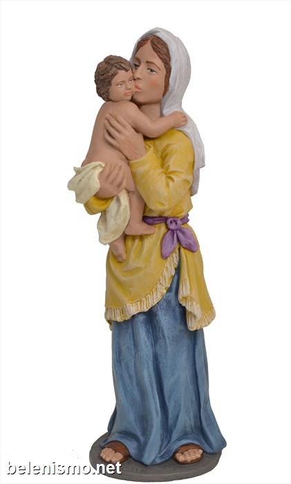 Pastora con niño en brazos