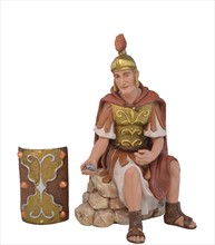 Soldado Romano sentado con dinares